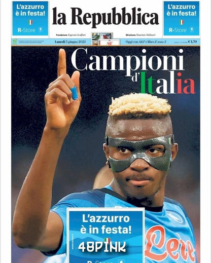 Satz Zeitungen NEAPEL SCUDETTO PARTY Corriere dello Sport Gazzetta Mattino Tutto