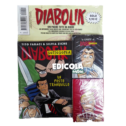 Fumetto DIABOLIK Sottosopra "Un posto Tranquillo" + Gadget Le carte da poker inedite di Silvia Ziche - Karte 2024