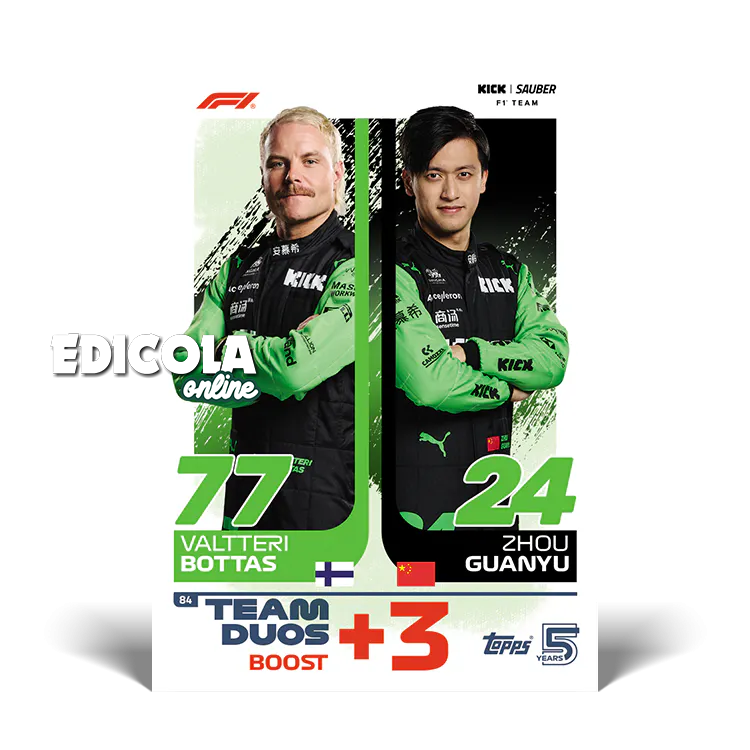 Pakete mit 10 TURBO ATTAX 2024 Formel-1-Karten, F1-Sammelkarte, Topps Auto