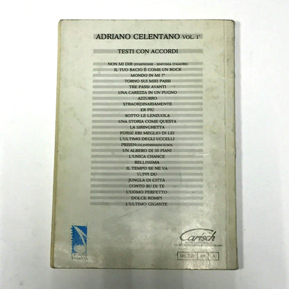 Adriano CELENTANO vol.1 - Libretto di Musica e Testi con Accordi per chitarra ed