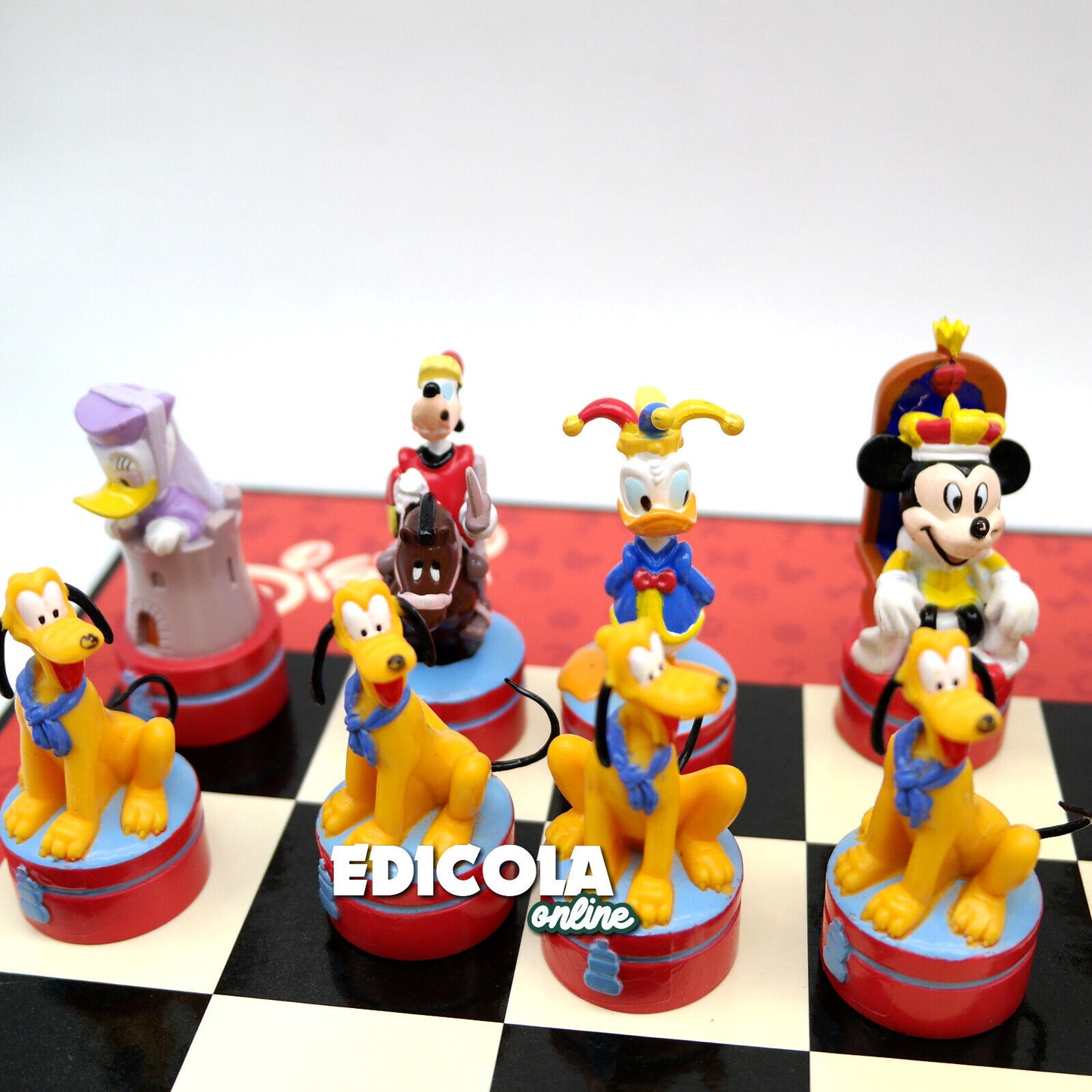 Scatola Giochi Scacchi Scacchiera Personaggi Disney 3D usata pedine Set Completo