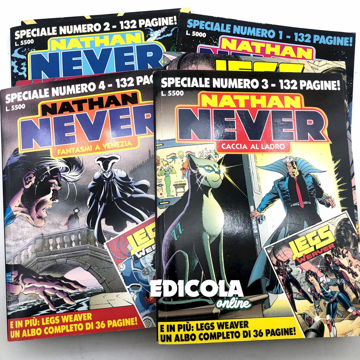 Fumetti NATHAN NEVER Numero Speciale con Volumetti di Legs Weaver