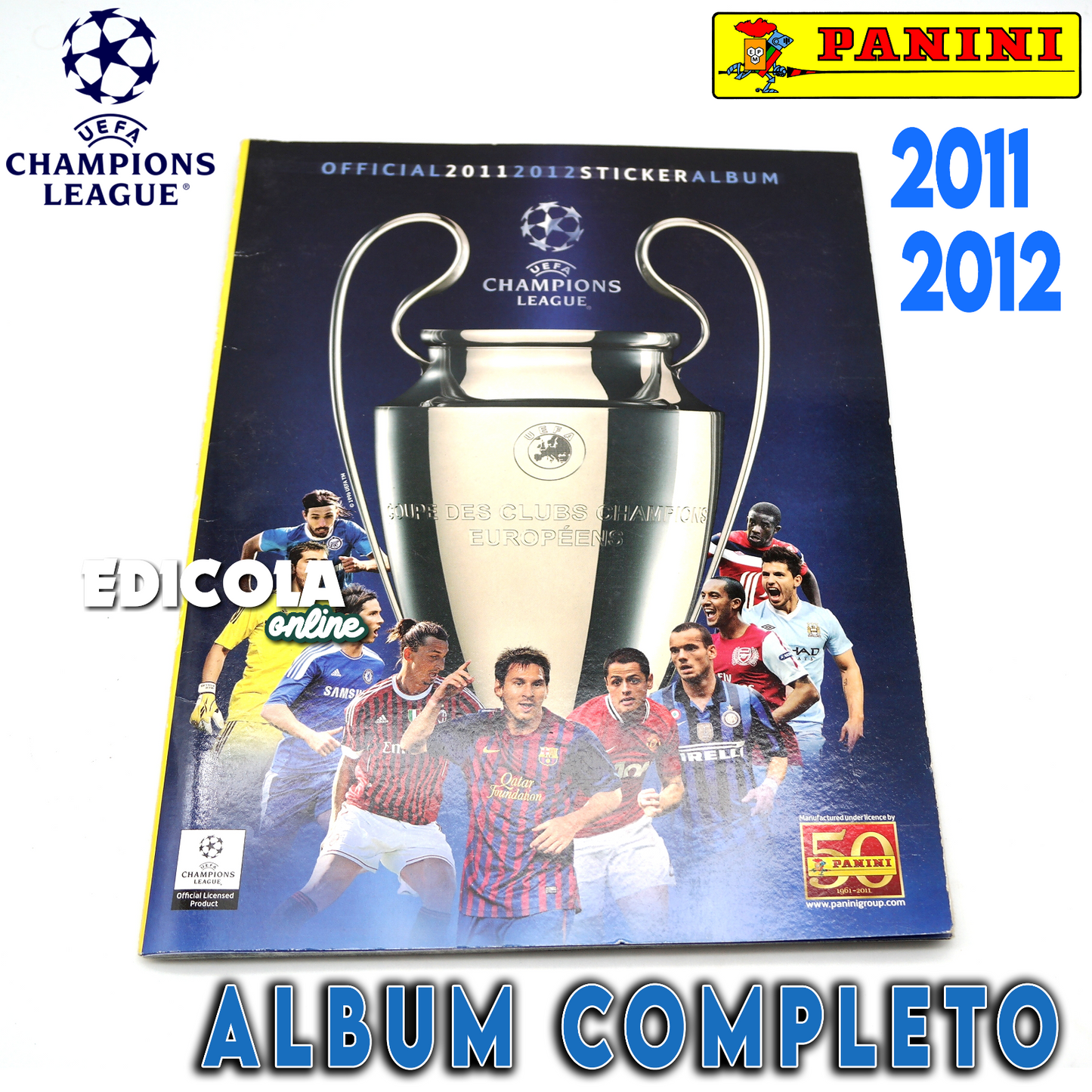 Komplettes Album mit Panini-Fußballspieleraufklebern CHAMPIONS LEAGUE 2011-12 UEFA 2012