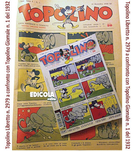 Comic-Buch MICKEY MOUSE 2979 Variant Cover Nummer 1 Anastatic 1932 Seltenes Sammlerstück