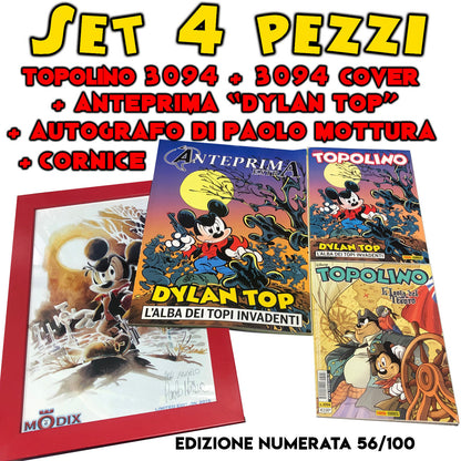 MICKEY MOUSE 3094 Variant Cover Dylan Top Dog + Vorschau und Autogramm von Paolo Mottura