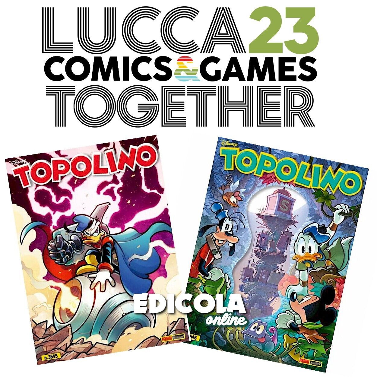 Fumetto di TOPOLINO Variant Cover 3545 3546 Libretto Originale Lucca Comics 2023