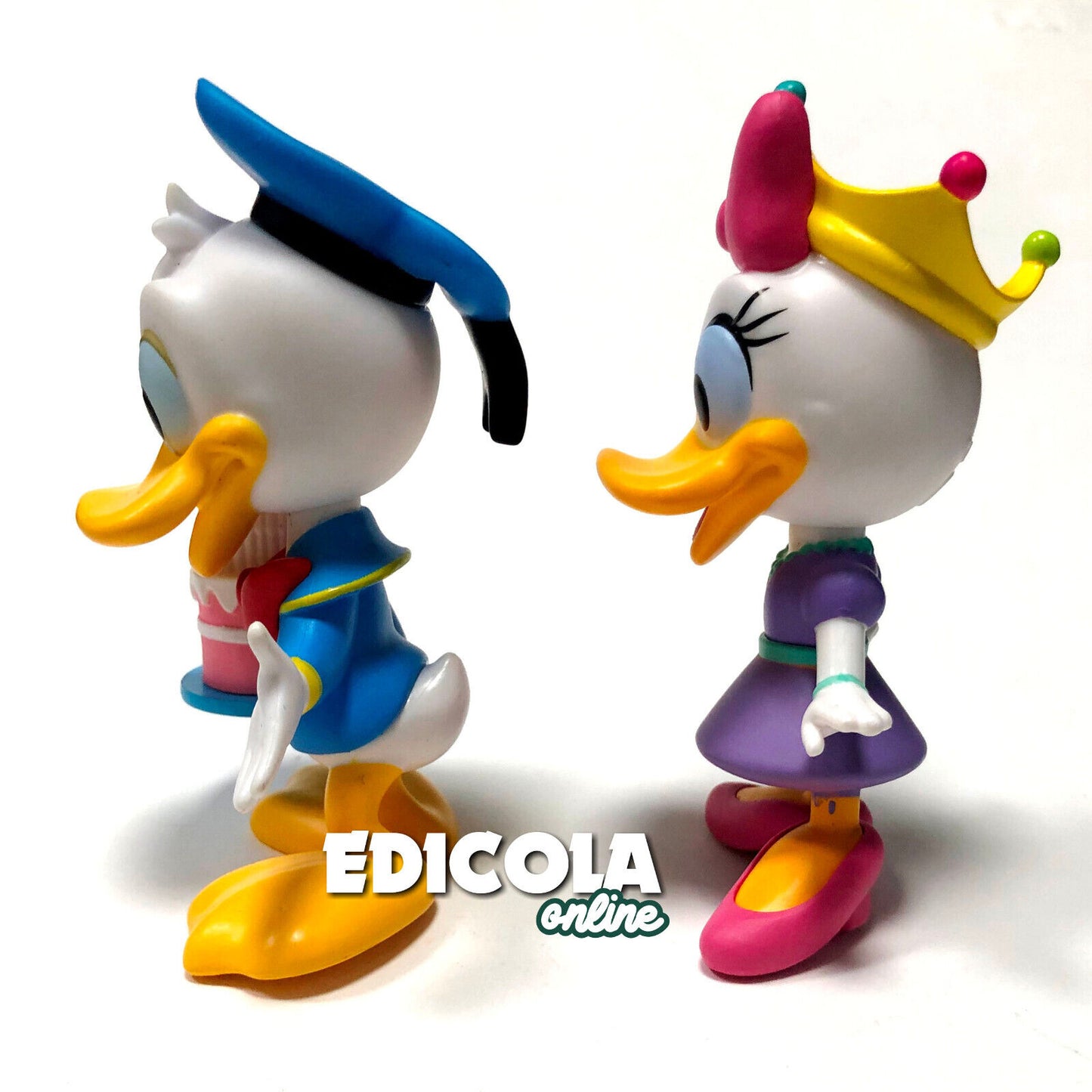 Libro i miei piccoli amici Disney con Statua di Paperino e Paperina Compleanno