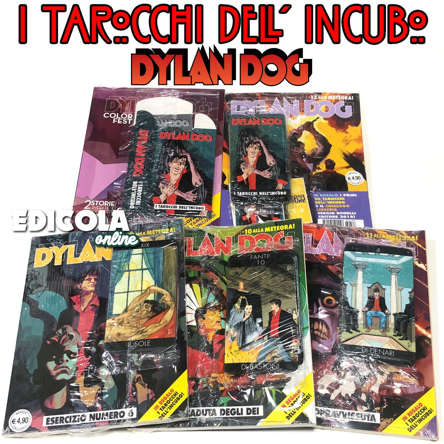 Fumetti DYLAN DOG TAROCCHI dell' INCUBO 387 388 389 390 Color Fest 28 Cofanetto