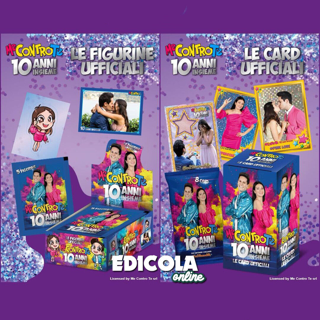 Set Album Me Against You 10 ANS ENSEMBLE 2024 HIM et SOFI Packs de cartes autocollantes