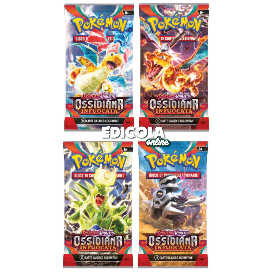 Bustine singole Pokémon ITA Sigillate - 10 Carte da Gioco espansioni in Italiano