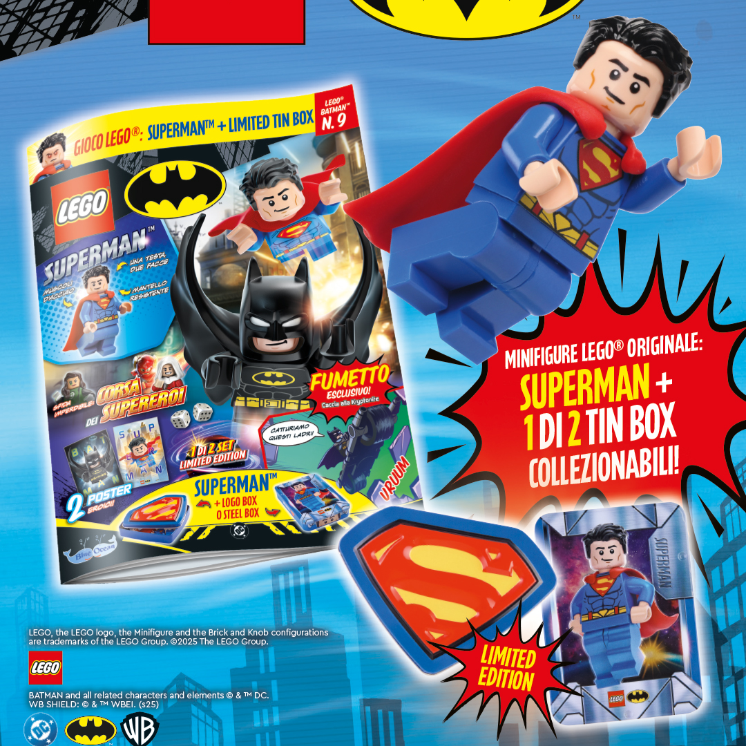 Rivista LEGO BATMAN n. 9 - TIN BOX LIMITED EDITION SUPERMAN