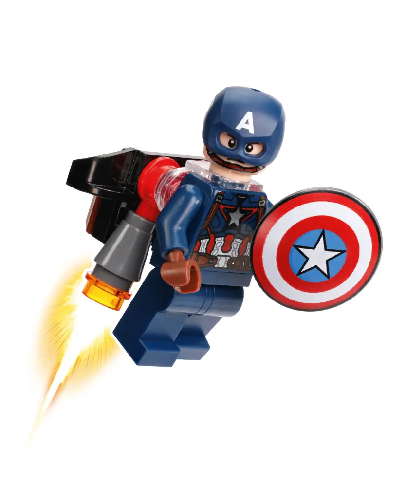 Rivista LEGO MARVEL AVENGERS n.8 + MINIFIGURE CAPTAIN AMERICA