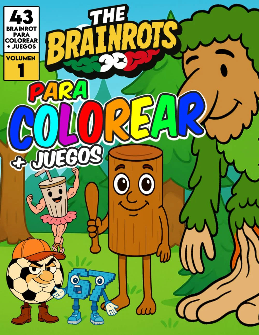 Libro da Colorare per Bambini + Giochi - "THE BRAINROTS" – Volume 1 (Formato MAXI)
