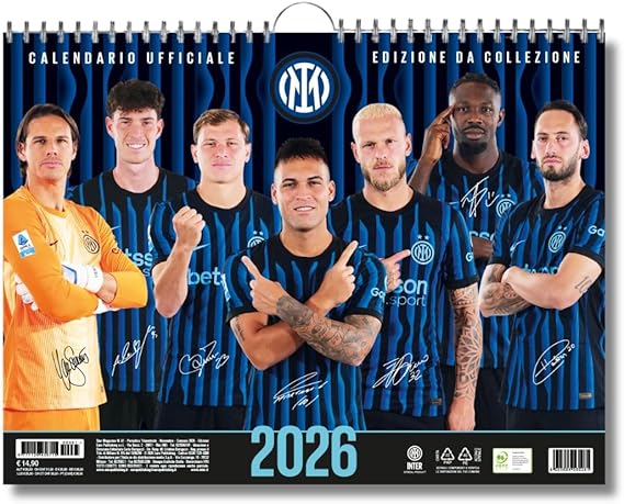 Inter 2025 Vertical Calendar - cm 29x42 - Official Product 