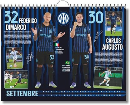 Inter 2025 Vertical Calendar - cm 29x42 - Official Product 