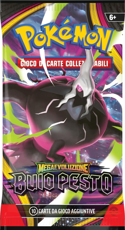 Pokémon: set Allenatore Fuoriclasse dell’espansione Megaevoluzione - Buio Pesto del GCC Pokémon (1 carta promozionale a figura intera, 9 buste di espansione e accessori premium), Edizione in Italiano