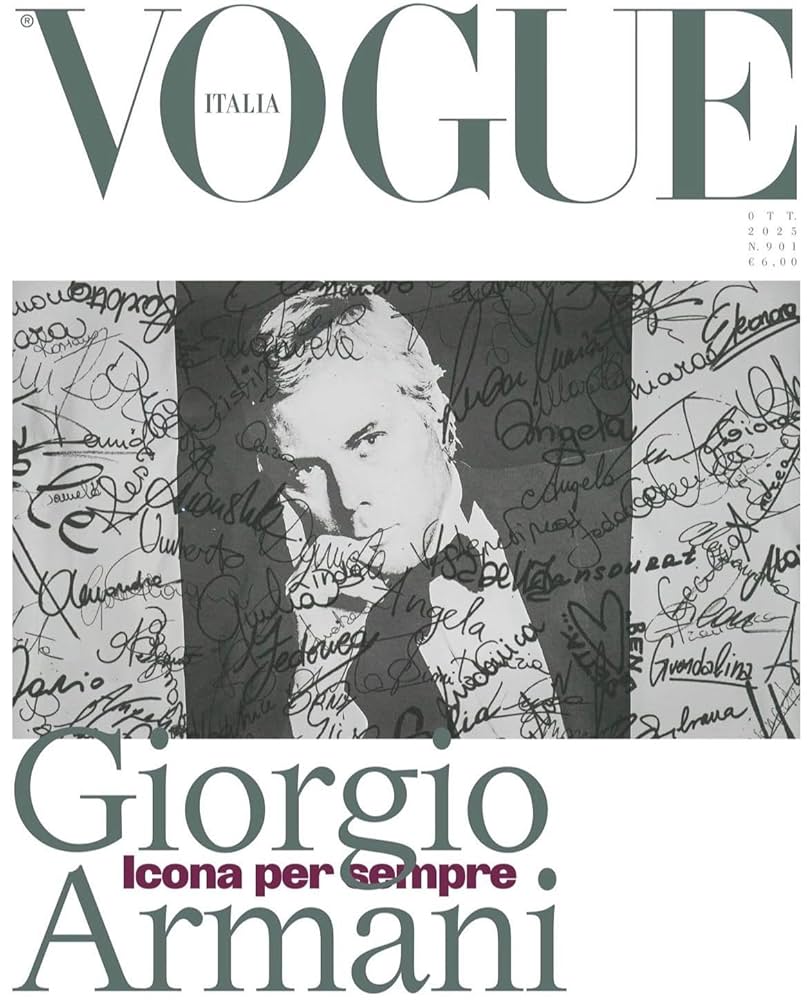 Rivista VOGUE ITALIA - Ottobre 2025 Doppia Copertina dedicata a Giorgio Armani