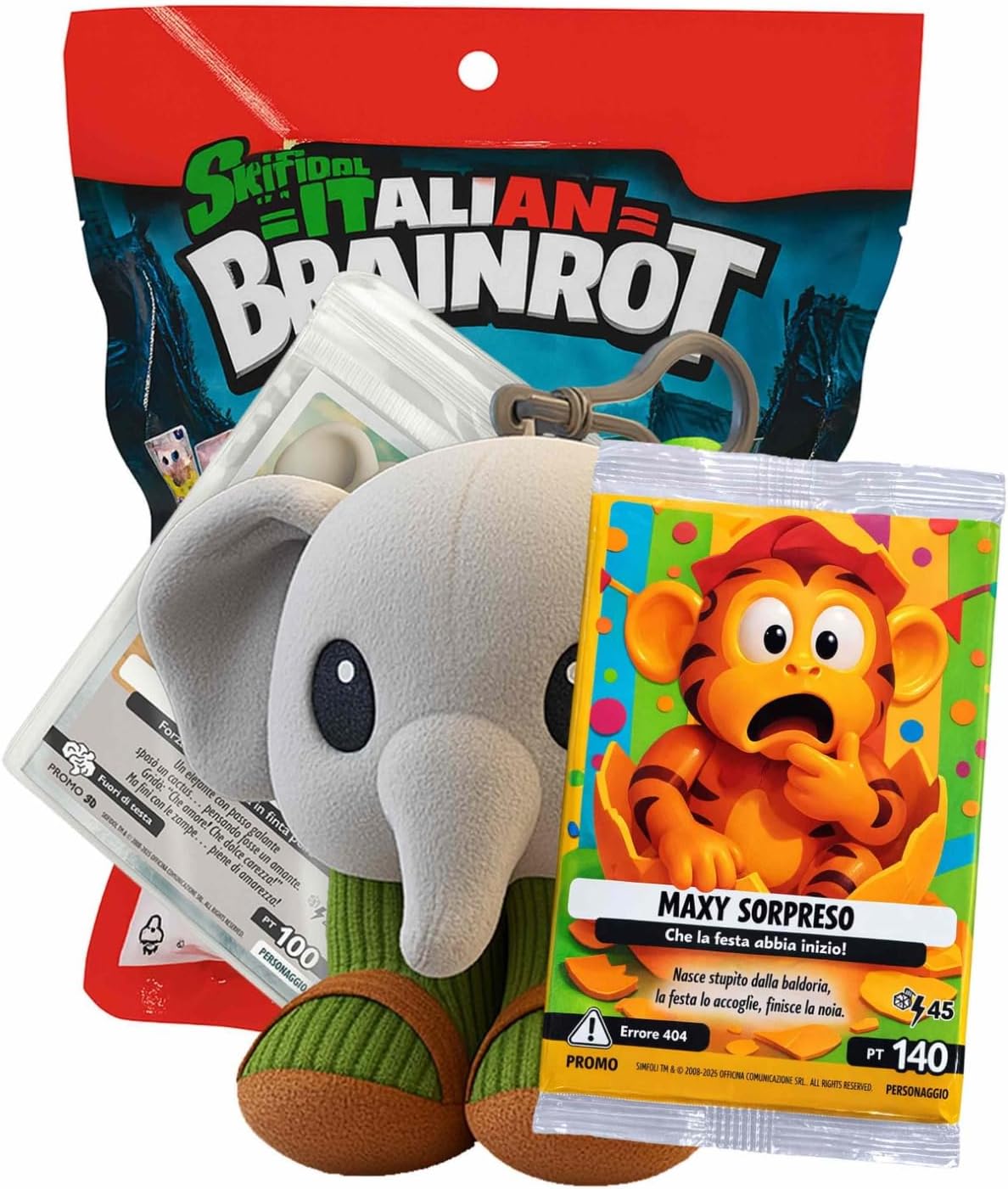 Peluche + Card Maxi Limited di Skifidol Italian Brainrot - 12cm