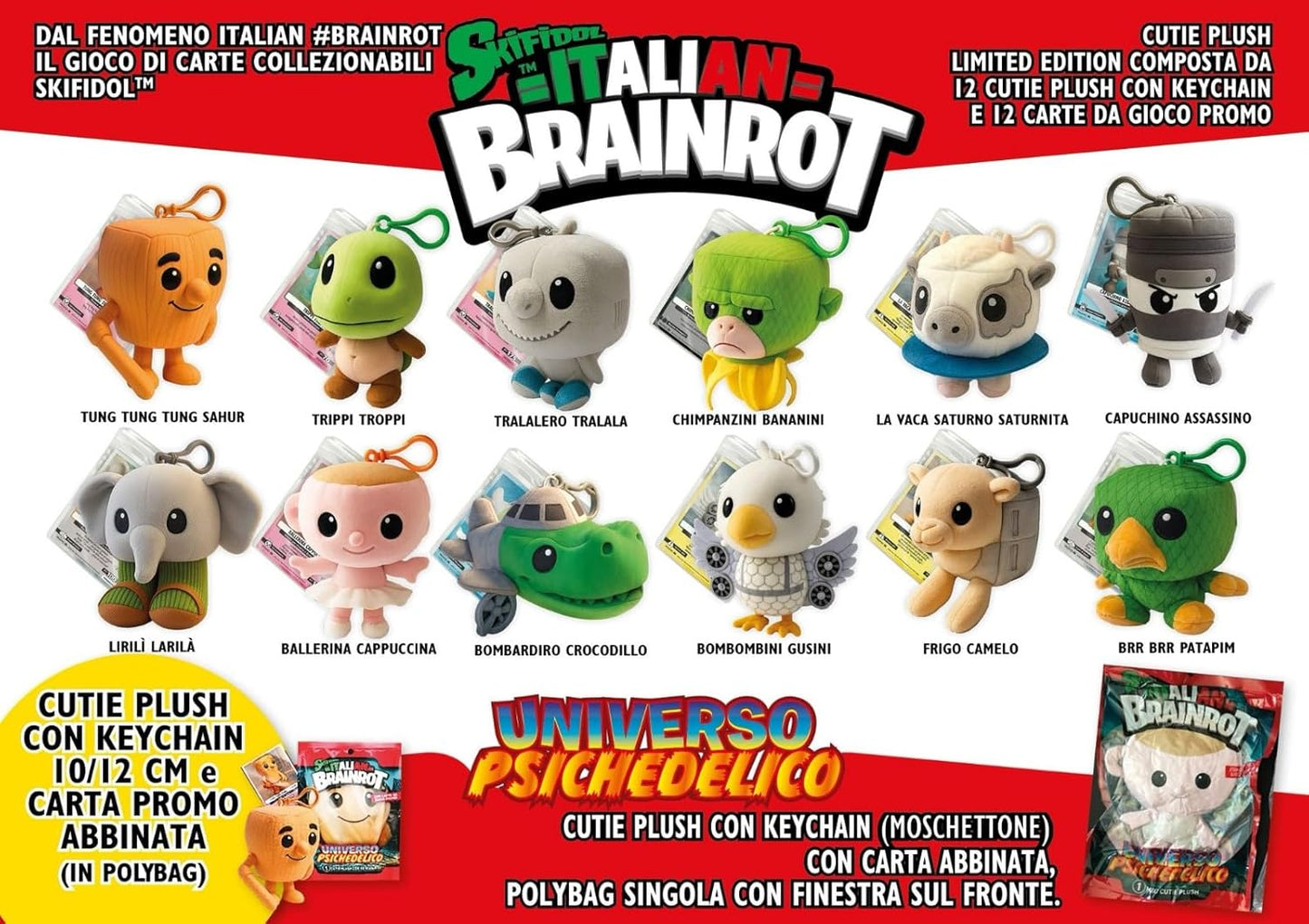 Peluche + Card Maxi Limited di Skifidol Italian Brainrot - 12cm