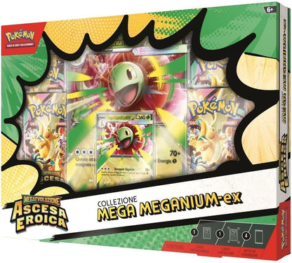 Set Pokémon Ascesa Eroica Collezione Mega EX Trio ITA – Mega Emboar ex, Mega Feraligatr ex, Mega Meganium ex – Italiano