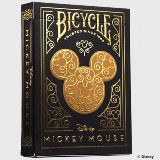 Cartes à jouer Bicycle Disney Mickey Mouse (noir et or) par US Playing Card Co.