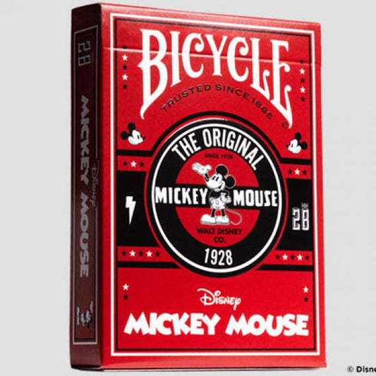 Cartes à jouer Bicycle Disney Classic Mickey Mouse (rouge) par US Playing Card Co.