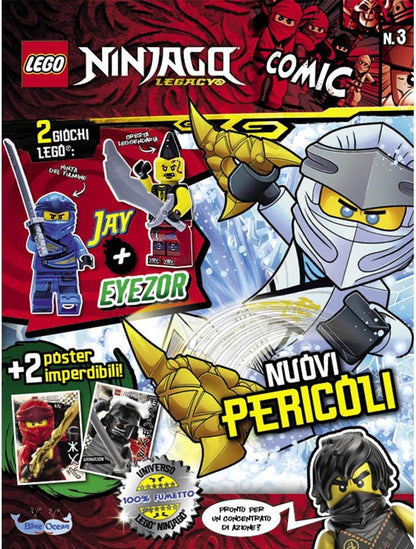 Rivista LEGO NINJAGO LEGACY COMIC n.2 con 2 GIOCHI : Kai vs. Boa Distruttore