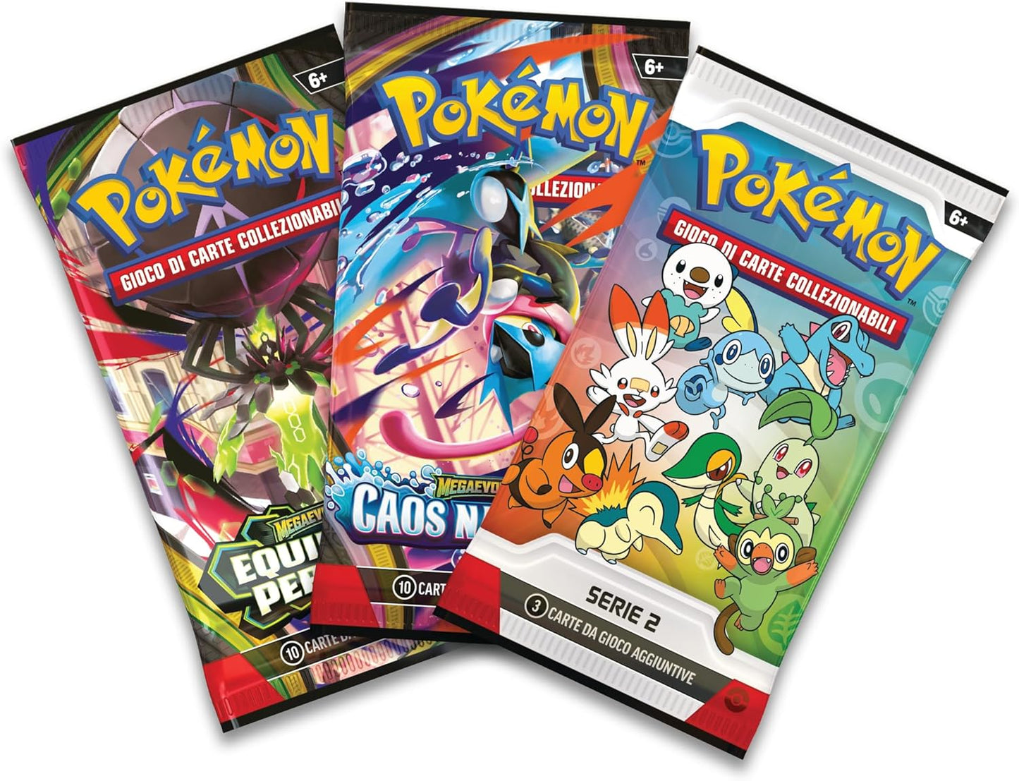 Pokémon: collezione illustrazione Primi compagni d’avventura - Serie 2 del GCC Pokémon (tre carte promozionali, due buste di espansione e un foglio di adesivi), Edizione in Italiano