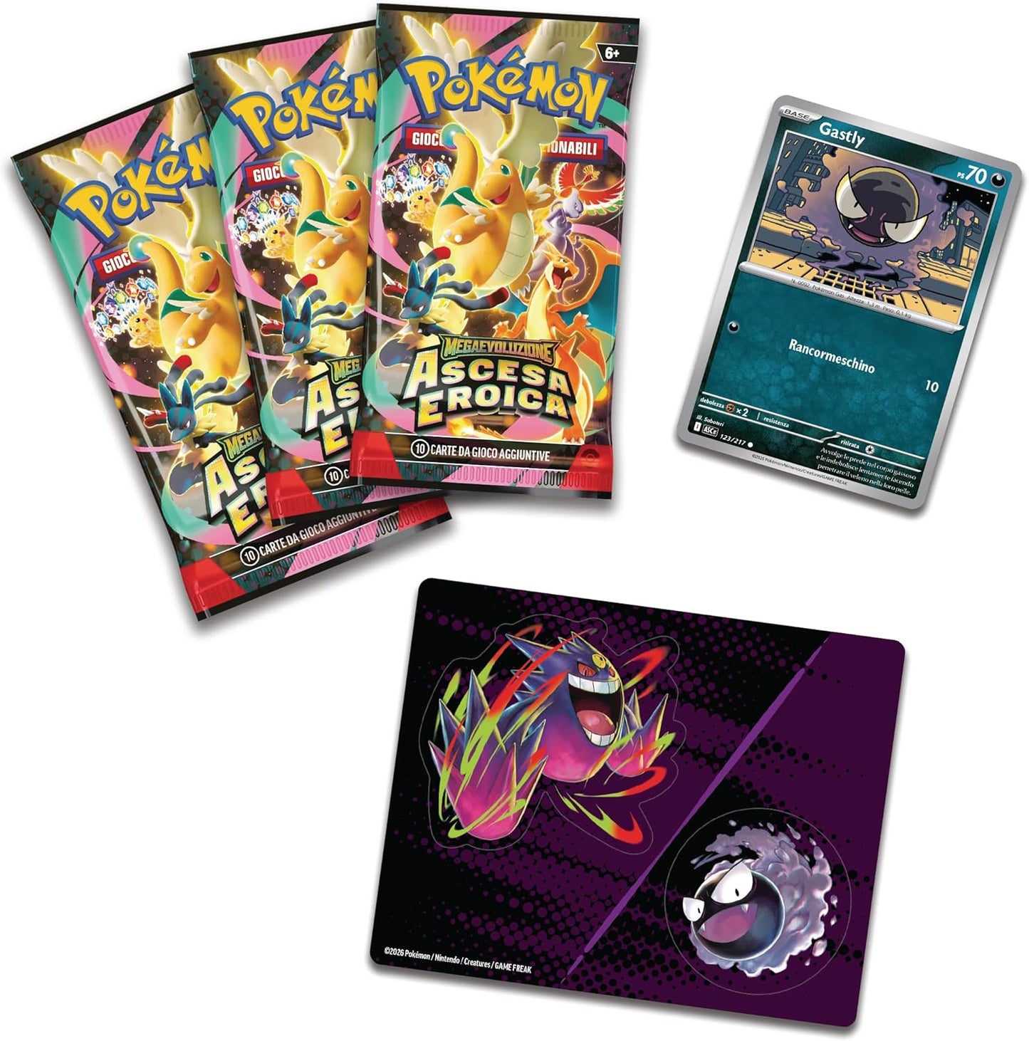 JCC Pokémon : Collection d'autocollants Écarlate et Violette – Ascension héroïque (Fantôme)
