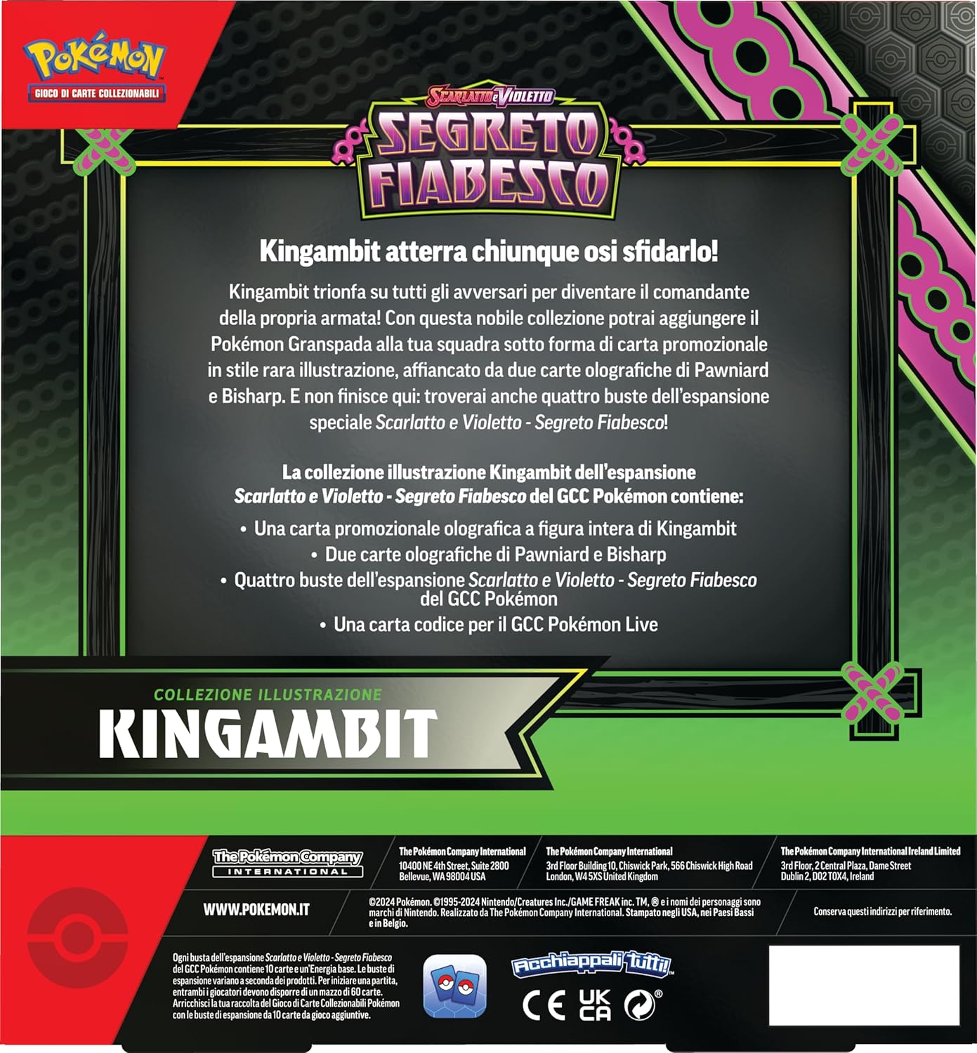 Box Pokemon - Kingambit dell’espansione Scarlatto e Violetto - Segreto Fiabesco