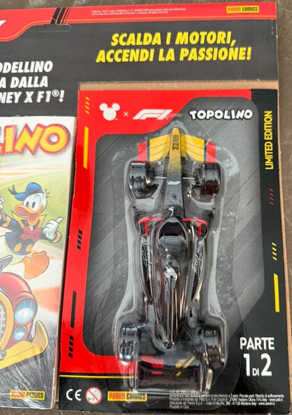 Modellino Ufficiale F1 Gadget Ferrari Topolino + Fumetti 3693 e/o 3694 da Collezione Kimi Antonelli