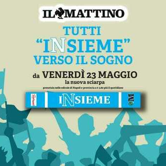 Écharpe officielle Il Mattino : Let's Go Get Them - Let's Believe - Core Azzurro - Together