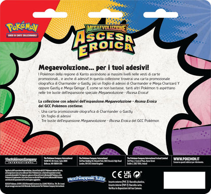 Pokémon: collezione con adesivi (Charmander) dell’espansione Scarlatto e Violetto - Ascesa Eroica del GCC Pokémon