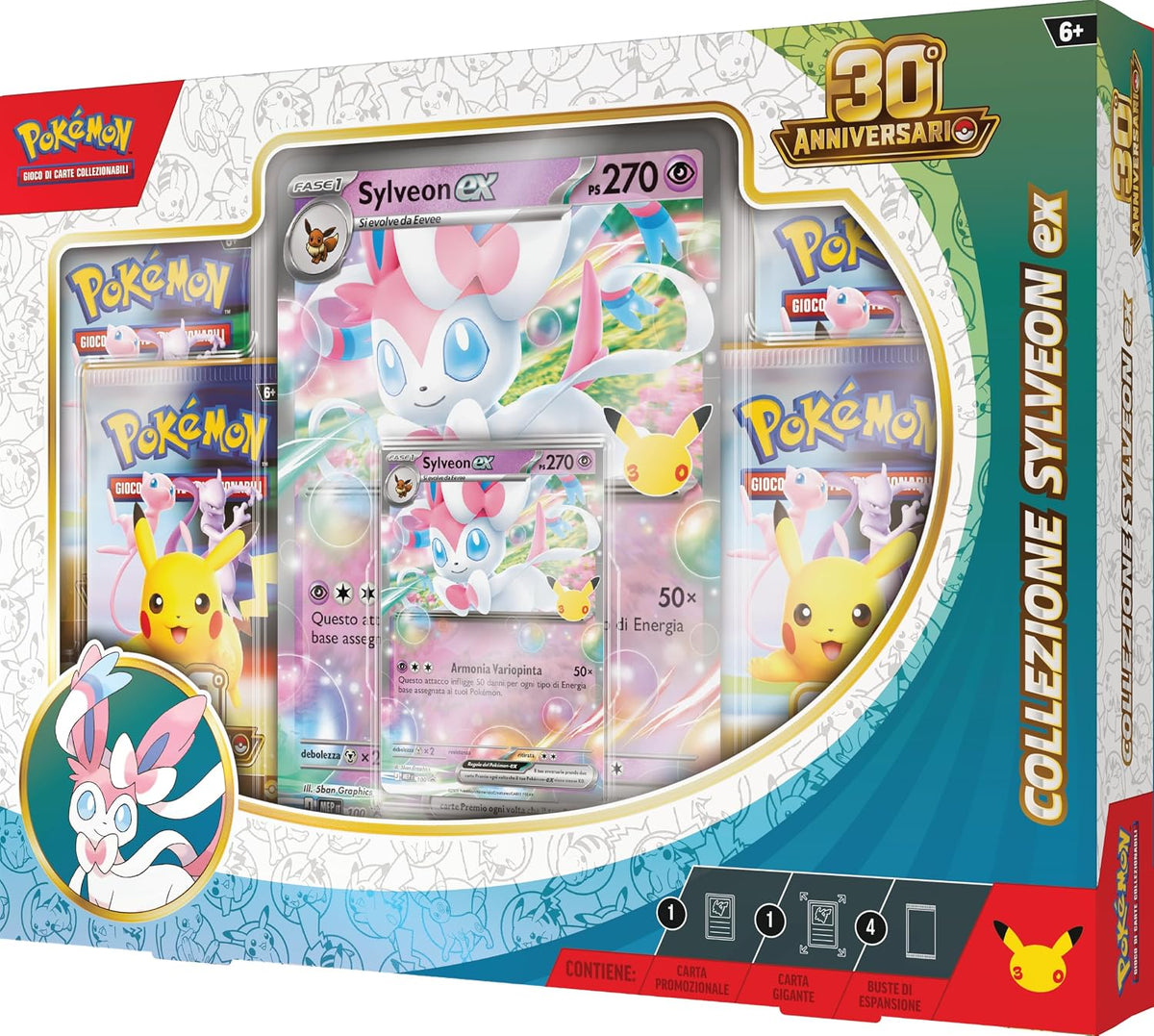 Pokémon: collezione Sylveon-ex dell’espansione 30° Anniversario del GCC in Italiano