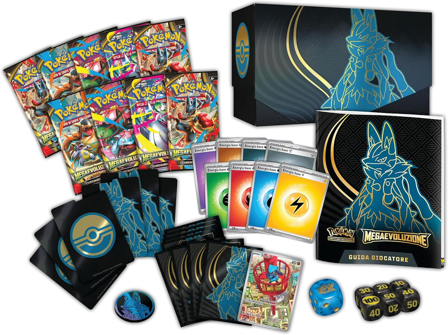 Pokémon: set Allenatore Fuoriclasse (Lucario) dell’espansione Megaevoluzione del GCC Pokémon ITA ITALIANO