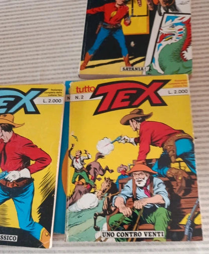 Fumetti Tutto TEX WILLER Ristampa Completa da n 1 a 10 La Mano Rossa lotto Usati