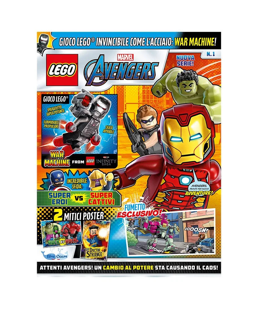 Rivista LEGO MARVEL AVENGERS n.1 + WAR MACHINE