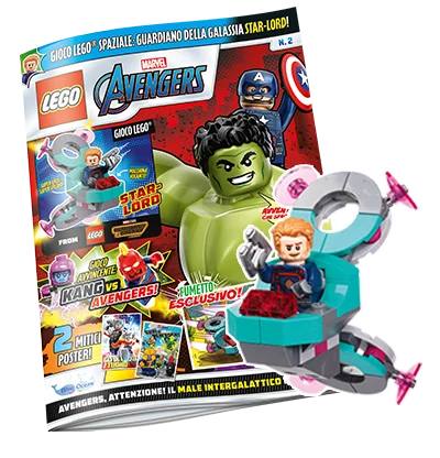 Rivista LEGO MARVEL AVENGERS n.2 + EROE LEGO: Star-Lord