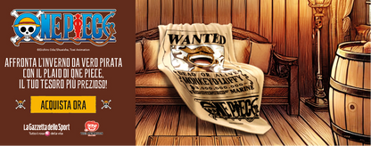 Coperta Plaid One Piece 180x120 cm - Wanted Luffy