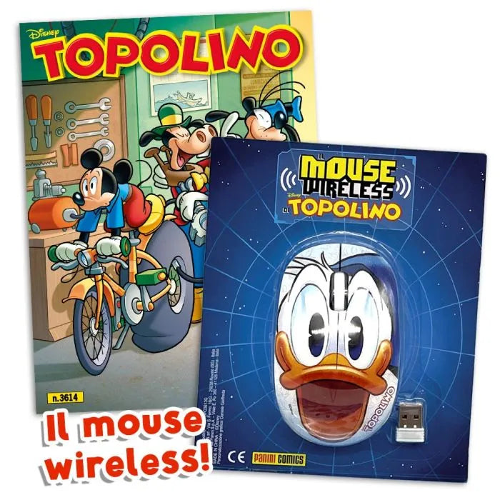 Set Tappetino Mousepad e/o Mouse Usb Wireless di Paperino (Con Topolino 3614+3615)