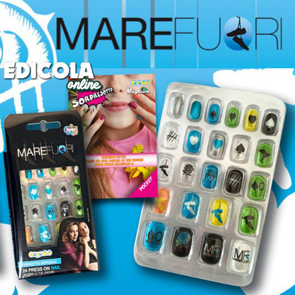Ensemble de faux ongles, nail art adhésif, bord de mer, hors saison, 4 looks tendance