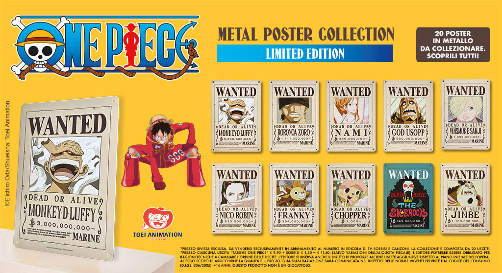 The Treasures of "One Piece" 3D Embossed Metal Poster (TV Sorrisi 2025)