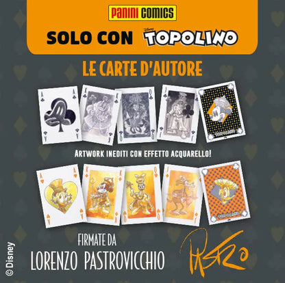 Fumetto TOPOLINO 3637 + 3638 Sigillato Edicola da Collezione + 2x Mazzo di carte Blisterato