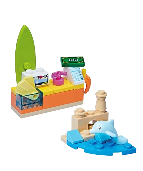 Rivista LEGO FRIENDS n.2 - Kit Chiosco dei gelati + Beach shop