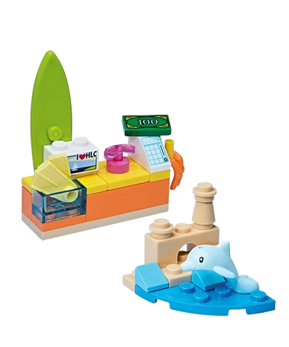 Rivista LEGO FRIENDS n.2 - Kit Chiosco dei gelati + Beach shop