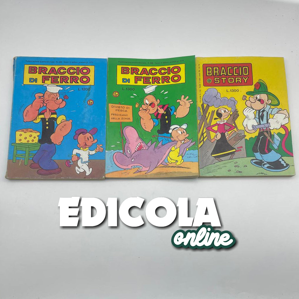 Set 3 Fumetti Braccio di Ferro 144 459 488