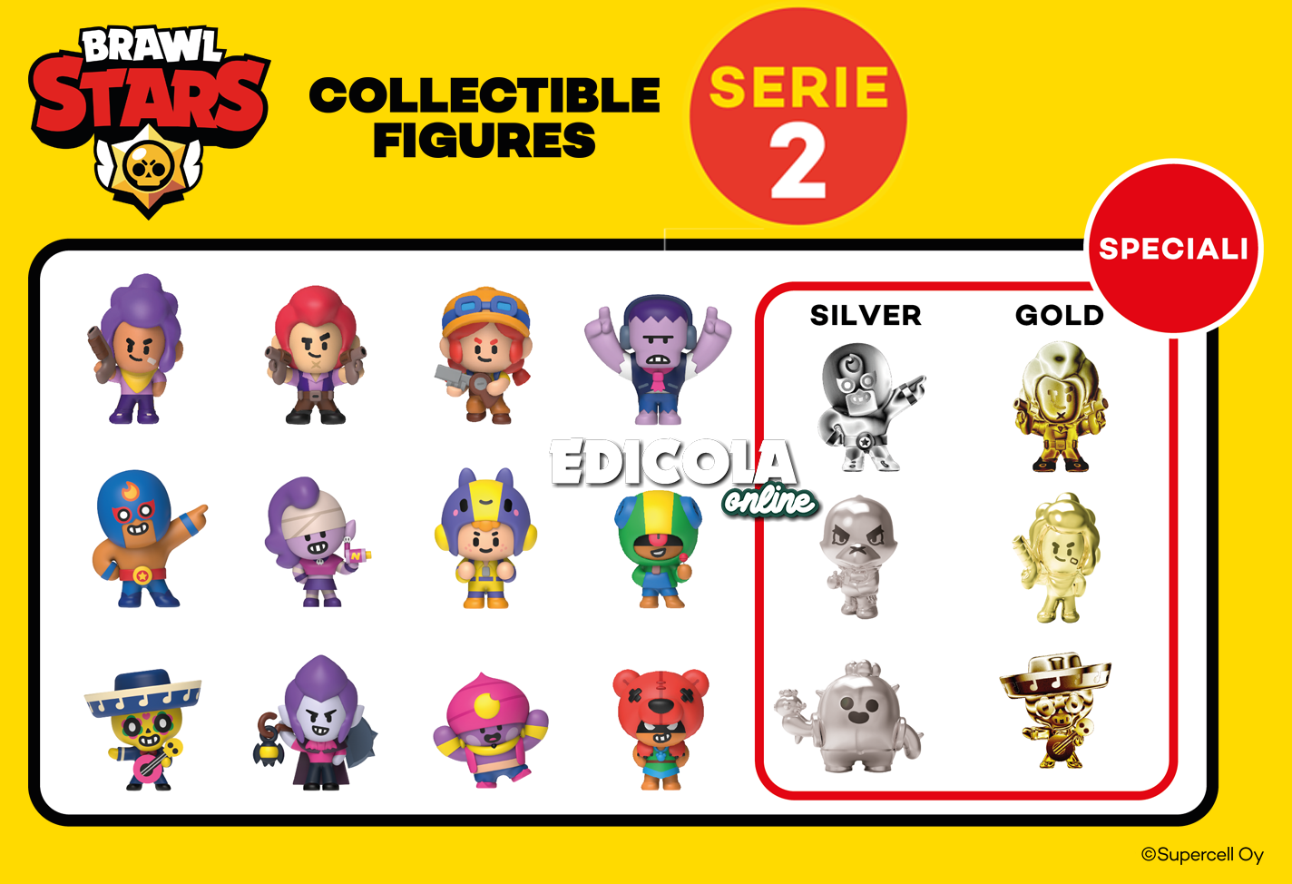 BRAWL STARS mini figurines série 2 figurines d'action personnages 3D (2024)