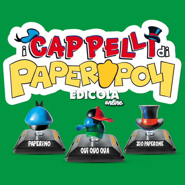 Set 3 Uscite - I Cappelli di Paperopoli + Fumetti Topolino 3609 3610 3611