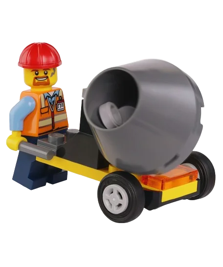 Rivista LEGO CITY n.3 + Operaio + Betoniera