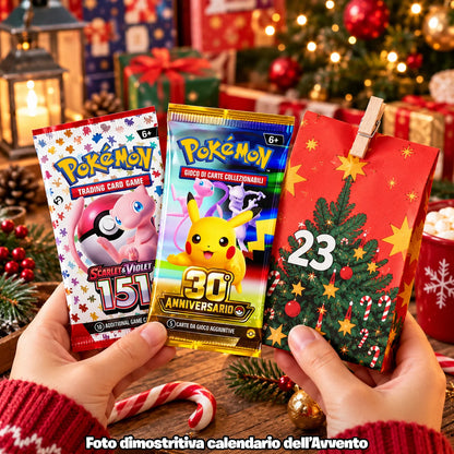 Ημερολόγιο Advent Pokémon – 24 εκπλήξεις με φακελάκια, κάρτες, gadget και 3 μίνι φιγούρες Funko Bitty Pop!